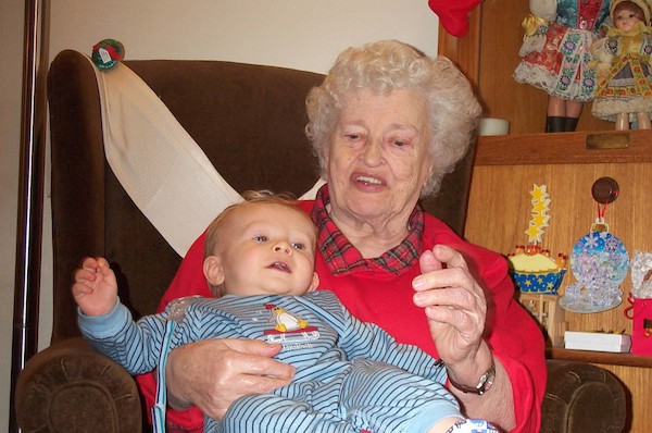 Tim and Great-Grandma (12-25-2003 14:18)