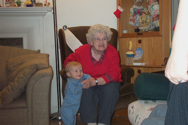 Tim and Great-Grandma (12-25-2003 18:47)