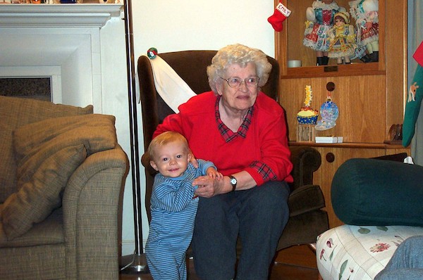 Tim and Great-Grandma (12-25-2003 18:48)