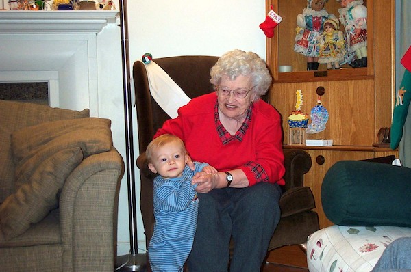 Tim and Great-Grandma (12-25-2003 18:48)