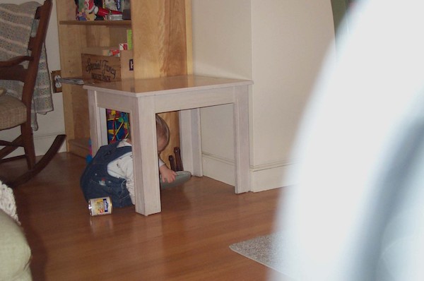 Tim and foot-stool (12-28-2003 18:25)