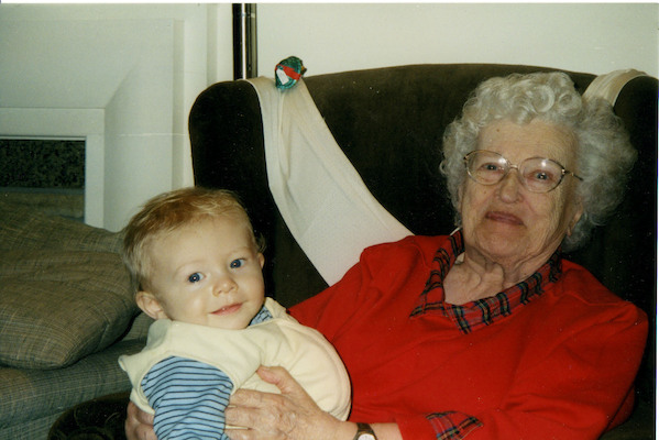 Dec 2003 Tim and Great-grandma (01-05-2006 20:11)