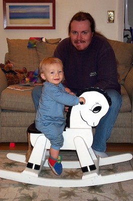 Tim on Rocking Horse (1-1-2004 18:43)