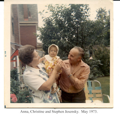 Christine and her Grandparents (1-6-73)