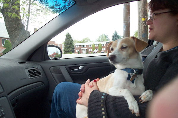 Emily and Xine cuddling