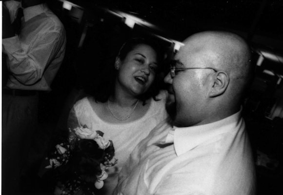 Xine and Warren (who caught the bouquet)