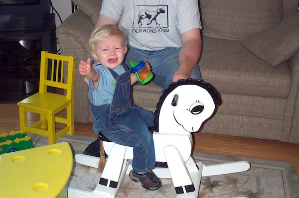 Tim on Rocking Horse (8-7-2004 9:10)