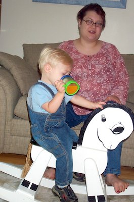 Tim on Rocking Horse (8-7-2004 9:10)