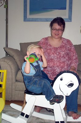 Tim on Rocking Horse (8-7-2004 9:11)