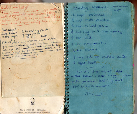 Nut dumplings; Pancakes; Healthy Cookies