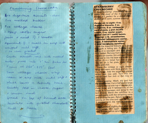 Christening Cheesecake; Strawberry Cheesecake