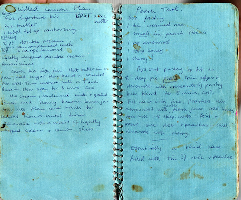 Chilled Lemon Flan; Peach Tart