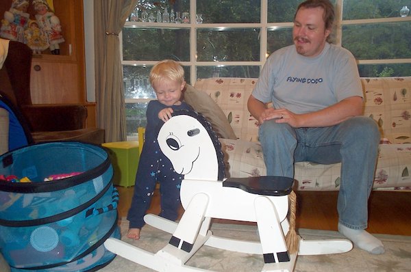 Tim with horse (9-16-2004 19:4)