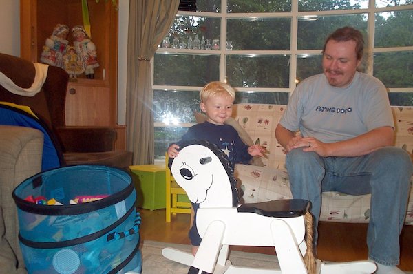 Tim with horse (9-16-2004 19:4)