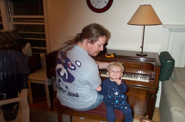 Tim and Ben at piano (9-16-2004 19:23)