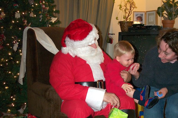 Joe with Santa (12-04-2004 17:37)