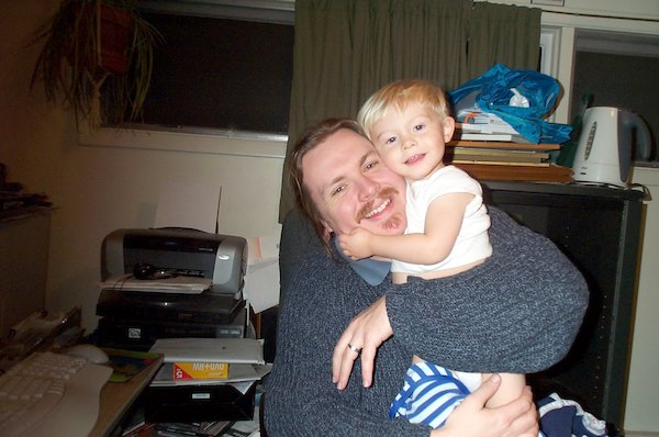 Big Tim and Daddy Hug (12-26-2004 18:20)