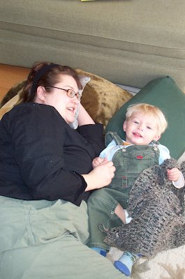 Tim and Mommy Cuddling (03-05-2005 15:04)