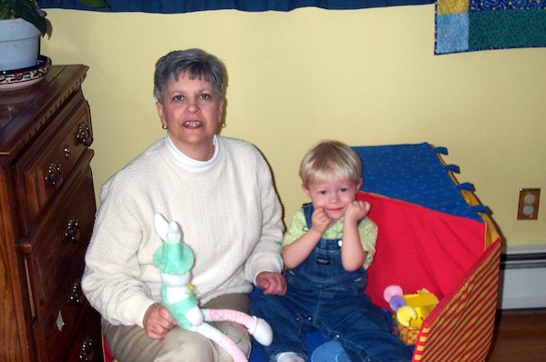 Nea, Tim and Easter Basket (03-26-2005 14:38)