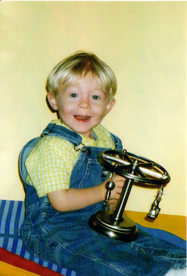 Tim holding carousel (03-26-2005)