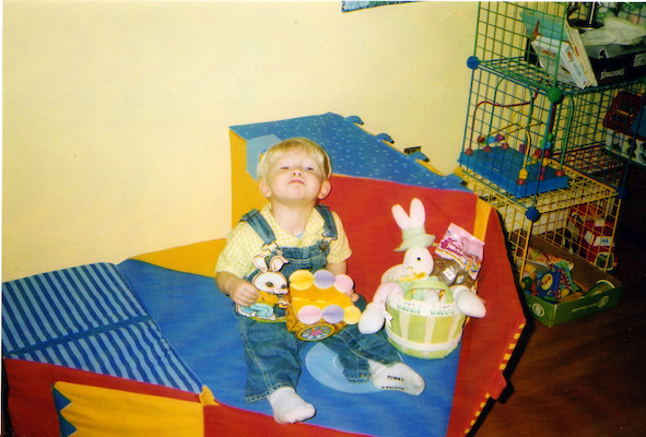 Tim and his Easter basket (03-26-2005)