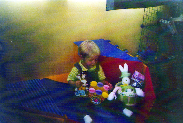 Tim and his Easter basket (03-26-2005)