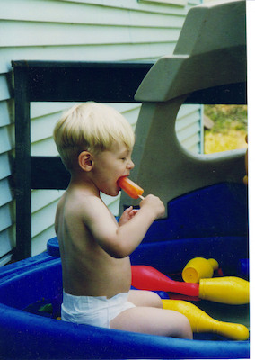 Tim Enjoying Ice Lolly (06-16-2005)