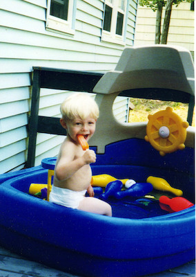 Tim Enjoying Ice Lolly 2 (06-16-2005)