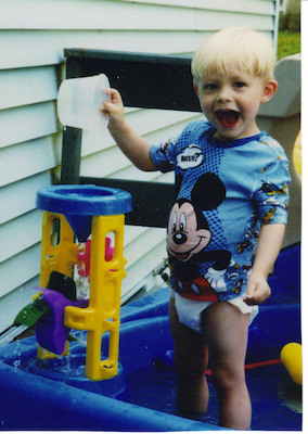 Tim Playing with Water (06-16-2005)