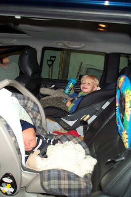 Tim and Nicholas' first car trip (06-18-2005 17:56)