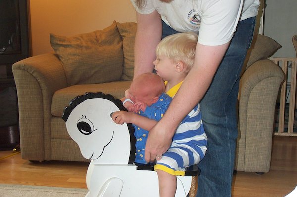 Tim and Nicholas on Horse (06-19-2005 08:53)