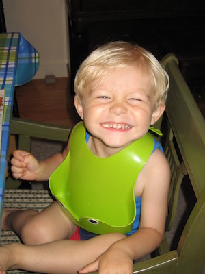 Tim eating and "smiling" (06-30-2005 18:00)