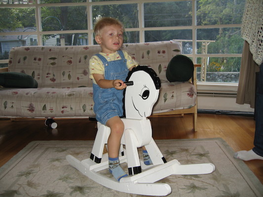 Tim on rocking horse (09-04-2005 09:41)