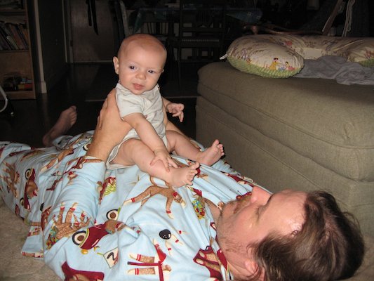 Cole Sitting on Ben (10-05-2005 19:55)