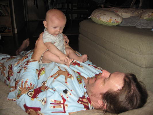 Cole Sitting on Ben (10-05-2005 19:55)